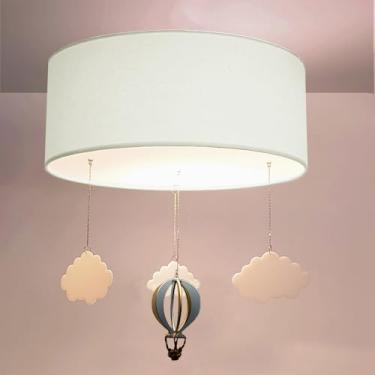 Imagem de Luminária de teto Plafon Balão Cúpula 30x15cm INFANTIL (BRANCO)