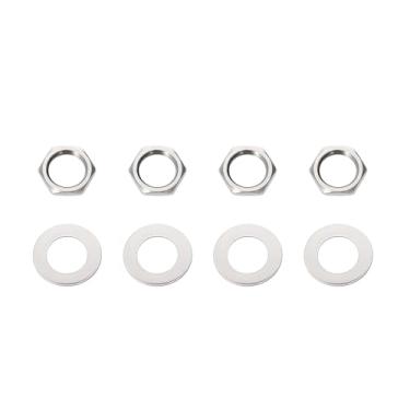 Imagem de Banworks Metric Thread 8 mm M8 Potenciômetros de guitarra Porcas e arruelas Arruela de Porca para Importação Strat Tele Les Paul Conjunto de 4 JT/XNLS-01
