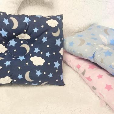 Imagem de Travesseiro Anatômico Bebê para Berço e Carrinho Céu 27x37cm - Mudan B