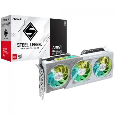 Imagem de Gpu ASROCK AMD Radeon RX 9060 XT Steel Legend OC, 8GB, GDDR6, 128-BIT, 90-GA5ZZZ-00UANF