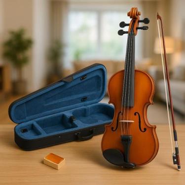 Imagem de Violino 4/4 Arco Breu Cavalete C/ Estojo Instrumento Musical - Yeet