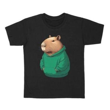 Imagem de Camiseta Capivara Edd de Moletom Canguru 100% Algodão - loja dinka, 6,