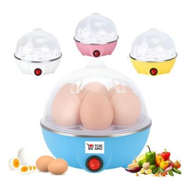 Imagem de Cozedor Ovos Máquina De Cozinhar A Vapor Egg Cooker Cor Azul - Tche Am