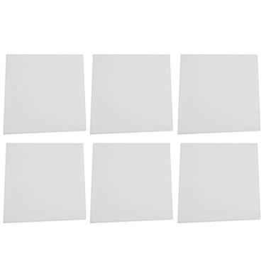 Imagem de Domary Painéis Silenciadores à Prova de Fogo, 6 Peças, Fibra de Poliéster, Placa Acústica de Absorção de Som para Gravação, Estúdio de Piano, Sala (Branco)
