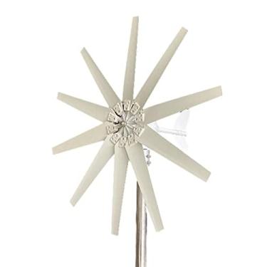 Imagem de 48v,Gerador Eólico de 14000W 2M/S de Velocidade de Arranque, 12V/24V/48V, 10 Pás, com Controlador de Carga para Sistema Eólico Solar