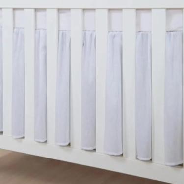 Imagem de Saia De Berço Padrão Nacional Americano Branca Perfeita (2)