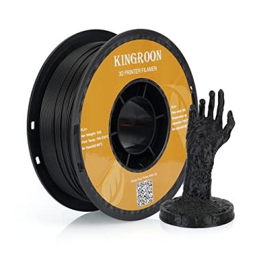Imagem de Kingroon Filamento de Impressora 3D Pla Plus (Pla +), Precisão Dimensional +/- 0,03 Mm, Carretel de 1 Kg (2,2 Libras), 1,75 Mm, Preto