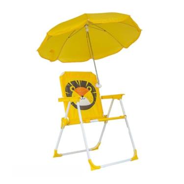 Imagem de Cadeira De Praia Dobrável Sem Ou Com Guarda Sol Ajustável(Leão)