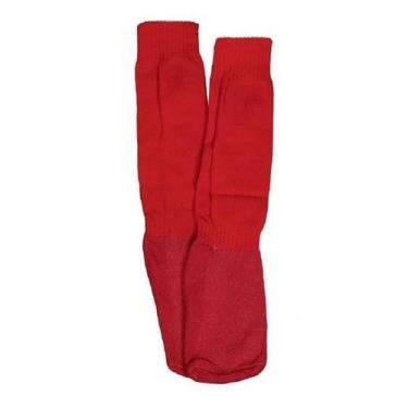 Imagem de Meião Kanxa Juvenil Futebol Esporte Tam 33/38 - Multicores, Vermelho, 