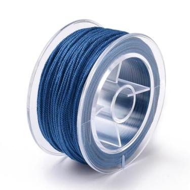 Imagem de 1 rolo de macramê de algodão corda trançada de 1 mm para pulseira faça você mesmo, colar, acessórios de cabelo, artesanato, decoração de parede, caixas de presente penduradas, embalagem de embrulho