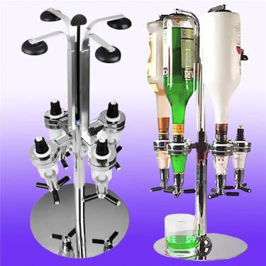 Imagem de Dispenser Bebidas Giratório Dosador Automático 4 Garrafas