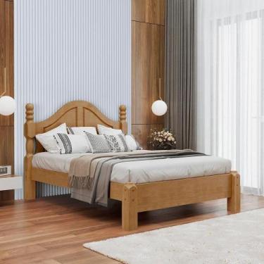 Imagem de Cama Casal Classica Madeira Maciça 2259 Freijo Milani Store - MILANI M