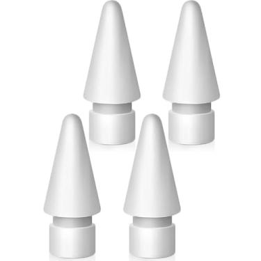 Imagem de Pacote com 4 pontas de substituição de metal atualizadas para Apple Pencil 1ª/2ª geração, USB-C e Pencil Pro, duráveis e precisas (4 substituições)