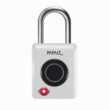Imagem de Cadeado Para Mala Tsa 35B com Biometria Senha Branco Papaiz