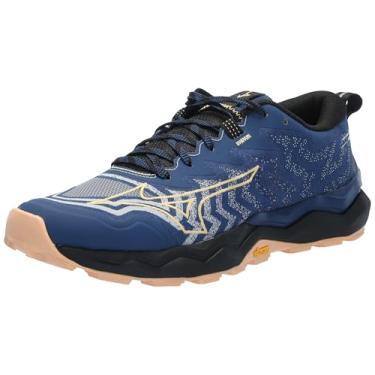 Imagem de Mizuno Tênis de corrida feminino Wave Daichi 8, Azul-linho, 40 BR