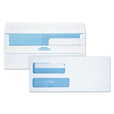 Imagem de Quality Park Envelopes de janela dupla SFI #9, Redi-Seal, tecido branco, 250 por pacote, (24519)