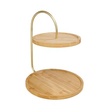 Imagem de YWJLQH Suporte para cupcakes com bandejas de vários andares, porta-, suporte para sobremesas em vários andares, expositor de mesa de sobremesas para, Redondo