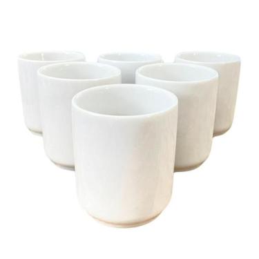 Imagem de Jogo de 4 Copos de Porcelana Branca de 150ml - Kit Elegante - Antilope