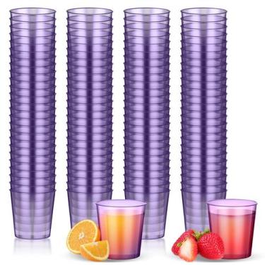 Imagem de Óculos de tiro Tioncy Neon Plastic 30 mL (pacote com 100) roxos