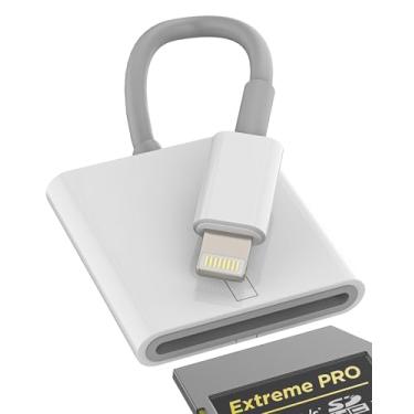 Imagem de Leitor de cartão SD Lightning para iPhone 14 13 12 Pro Max MFI certificado adaptador para iPad câmera digital transferência de fotos acessórios de memória, adaptador de drive stick conversor
