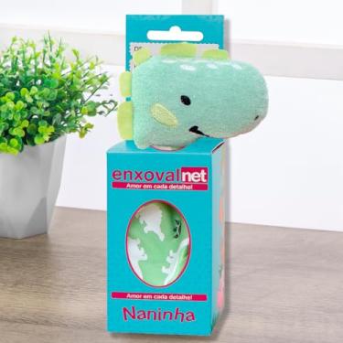 Imagem de Naninha Menina Menino Com Bichinho De Pelúcia Porta Chupeta Raposas (Dino)