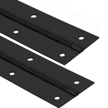 Imagem de Dobradiça de piano resistente, 5 cm de largura aberta x 50 cm de dobradiças contínuas e de piano, dobradiça de piano de aço inoxidável de 0,2 cm de espessura com orifícios, dobradiças de móveis de aço