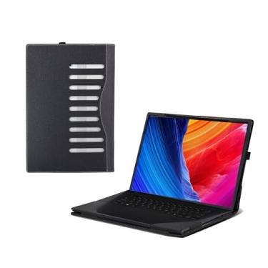 Imagem de Capa para laptop ASUS ProArt P16 Laptop H7606 40.6 cm bolsa protetora de couro PU destacável (cinza escuro)