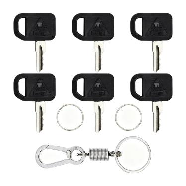 Imagem de Homhelar Chaves de ignição AM131841 substituição para John Deere 300 400 X400 X700 GT235 GX LX CS CX Gator TS HPX série de tratores (6 unidades)