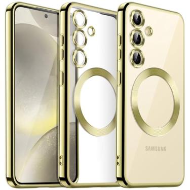 Imagem de JETech Capa Claro Macia para Samsung Galaxy S24 6,2 Polegadas, Proteção Total da Lente da Câmera, Compatível com Carregamento Sem Fio MagSafe, Case de TPU Galvanizada à Prova de Choque (Creme)