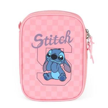 Imagem de Estojo Box Stitch Rosa Quadriculado UP4YOU ET50054SC Lançamento 2026 -