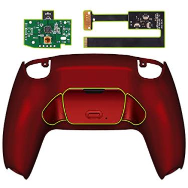 Imagem de eXtremeRate Kit de remapa de elevação programável vermelho Scarlet para controle PS5, placa de atualização e capa traseira e botões traseiros redesenhados para controle DualSense – controle não incluído