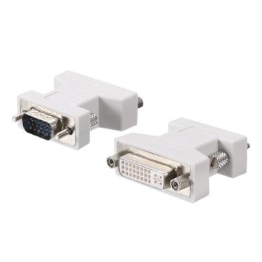 Imagem de Generic Acoplador adaptador VGA para DVI-I, conversor DVI 24+5 fêmea para VGA macho para conversão de dispositivo, pacote com 2
