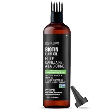 Imagem de Botanic Hearth Óleo de biotina para crescimento do cabelo (200 ml) | Infundido com biotina | Óleo capilar repara cabelos secos danificados, fortalecedores, hidratantes e saudáveis