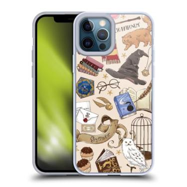 Imagem de Head Case Designs Capa de gel macio oficialmente licenciada com estampa Harry Potter Hogwarts Relíquias da Morte XXXVII compatível com Apple iPhone 12 Pro Max