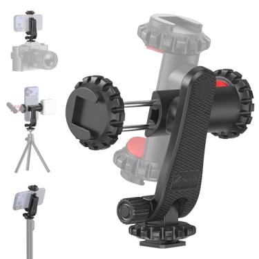 Imagem de Zeadio Adaptador de montagem de tripé para smartphone, suporte de tripé para celular, bastão de selfie, braçadeira ajustável, serve para todos os smartphones iPhone e Android