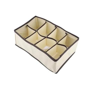 Imagem de Organizador de gaveta com divisórias, ideal para guarda-roupas, portátil e dobrável, permite guardar roupas íntimas e outros itens(8 Divisórias,1 Unidade)