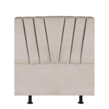 Imagem de Cabeceira Estofada Bélgica 100cm Solteiro Para Cama Box Quarto Corino Bege