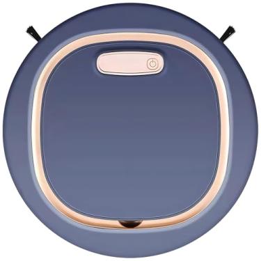 Imagem de Robô a vácuo de limpeza 3 em 1, carregador USB, bateria de 60 minutos, operação silenciosa, escovas duplas, construção que economiza espaço para pisos domésticos