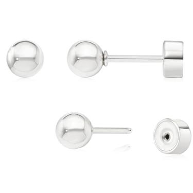 Imagem de Sweetkiki Brincos de costas planas sem fio, banhados a ouro 14 K, hipoalergênicos | Brinco de cartilagem | Joias de piercing de hélice | Joias Tragus Piercing | Brincos de pressão flatback para