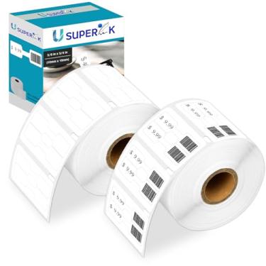 Imagem de USUPERINK [2 rolos, 1500 etiquetas/rolo] Compatível com Dymo 30299 3/20.3 cm x 3/10.2 cm branco estilo barra autoadesiva/etiquetas de preço para impressora LabelWriter 300 310 450 Duo 4XL [NÃO serve