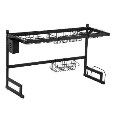 Imagem de Escorredor De Louça Suspenso Para Pia – Organizador Multiuso Em Aço Para Pratos, Copos E Utensílios