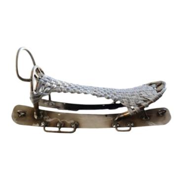 Imagem de UGPLM Estrutura de esqueleto de sela de cavalo tradicional fácil de instalar corda trançada estável acessório de equitação de cavalo estrutura de aço branco