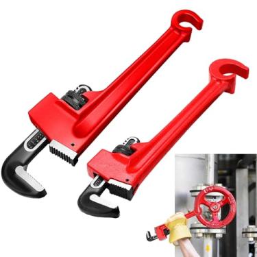 Imagem de Lasnten 2 peças de chave de válvula de extremidade dupla, tubo e chave de válvula, rodas de refinaria, capacidade de tubulação para proteger contra danos (20 cm e 25 cm)