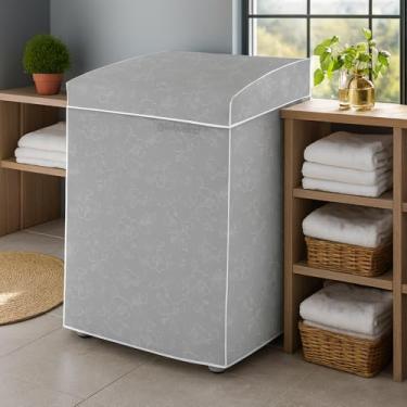 Imagem de Capa de Máquina de Lavar Impermeável Multimarcas Compatível com Todas as Marcas Eletrolux, Brastemp, Consul de 12kg 13kg 14kg 15kg Cinza Tamanho G