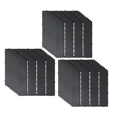 Imagem de Telhas de plástico para pátio entrelaçadas, placas de terraço ao ar livre 30 x 30 cm azulejos de clique à prova de intempéries pátio para piscina varanda quintal varanda varanda café A 30 peças