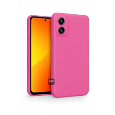 Imagem de Capa Capinha Case Compatível Motorola Moto G84 – Silicone Aveludado Premium, Anti Impacto, Reforçada e com Proteção de Câmera (ROSA PINK)