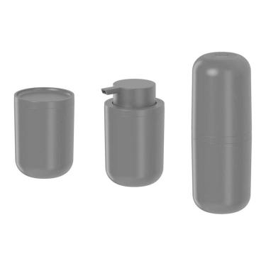 Imagem de Kit Banheiro Lavabo Bold 3 Peças Organização De Pia Ou