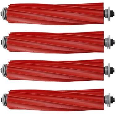 Imagem de Pacote com 4 escovas principais de borracha para Roborock Q Revo/S7/S7+/S7 MaxV/S7 MaxV Plus/T7S/T7S Plus/Q7/Q7+/Q7 Max/Q7 Max+/Qrevo Pro/Qrevo S/Qrevo Plus/QV 35A/QV 35S Robot Vacuum Cleaners