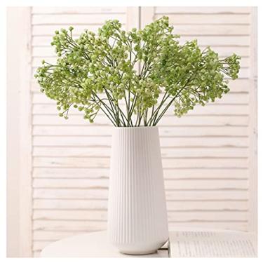 Imagem de Flores artificiais, flores artificiais, Gypsophila, cabeça de plástico macio, buquê de plantas, sala de estar, decoração de casamento com flor, decoração de arranjos faça você mesmo, flores