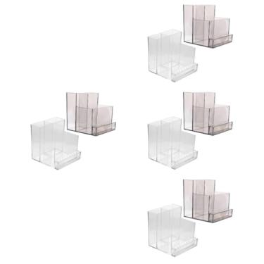 Imagem de LMJYU 8 peças Caixa de armazenamento de cabeça de moagem organizador de cabeça de polimento de manicure portátil para mesa de manicure suprimentos de unhas brocas de unhas brocas de acrílico bandejas